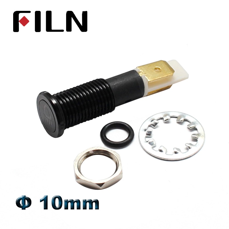 10mm 12v bil dashbord varsellampe 12v 24v rød grønn blå hvit rav ledet pilotlys signallampe vanntett
