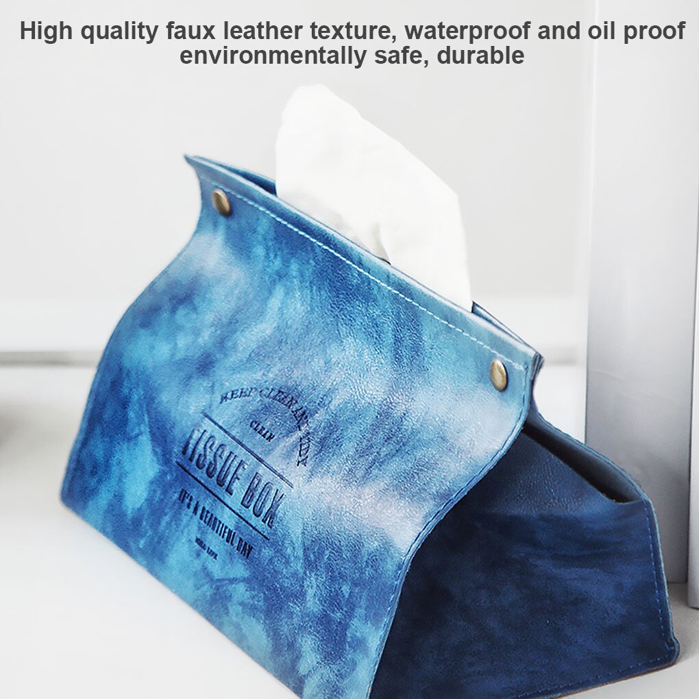 Waterdichte Tissue Doos Houder Creatieve Kunstleer Tissue Doos Papier Container Servet Storage Case Organizer Voor Home Office Auto