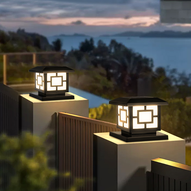 Luz Solar LED para exteriores, columna de luz Solar impermeable, Control remoto, atenuación, luz de Pilar LED para iluminación de decoración de jardín y Patio
