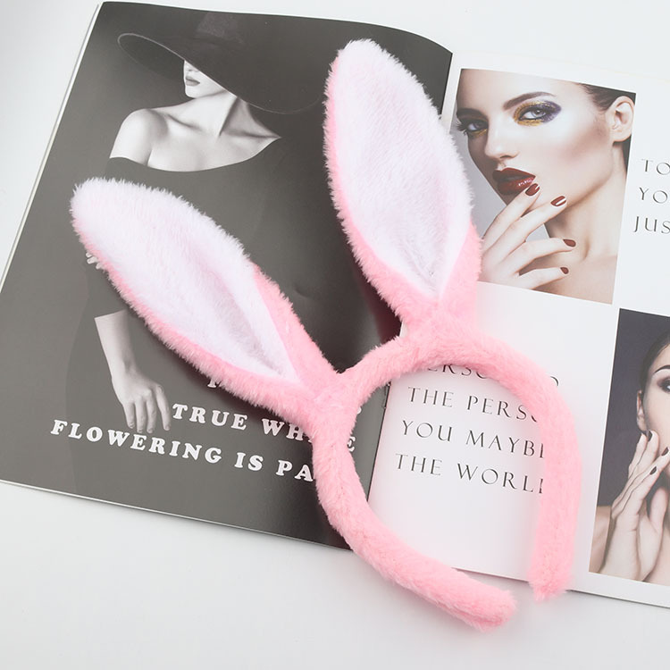 Cerchietto per capelli con orecchie di coniglio in peluche, orecchie da coniglio, fascia per feste a tema, prestazione sul palco, copricapo, Natale, Pasqua, costume cosplay: verde