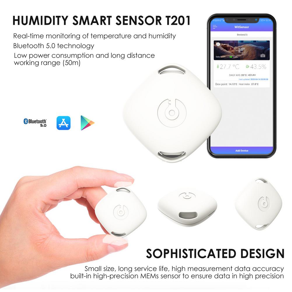 Wireless Thermometer Bluetooth Hygrometer For Android / IOS Indoor Outdoor Temperature Humidity Meter Alarm