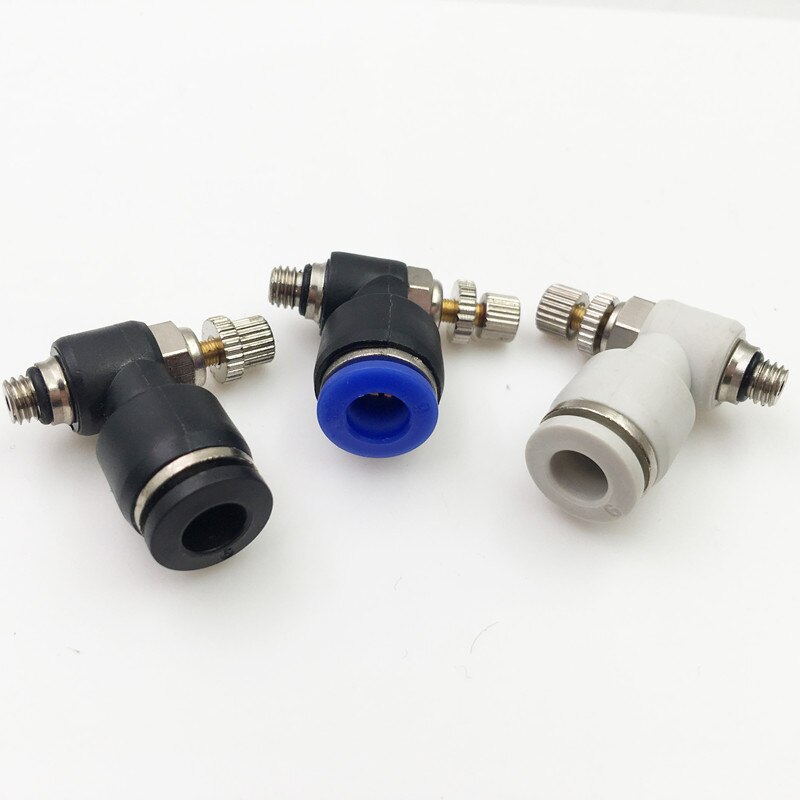 4mm 6mm 8mm To M3 M5 Air Speed Control Valve Hose Tube One Touch Air Pneumatic Pipe Fitting Push In Quick Connector
