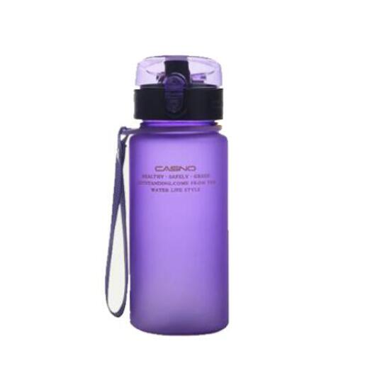400ml 560 bicicleta ml botella de agua libre de BPA a prueba de fugas deportes botella de agua de botellas portátiles, para excursión, senderismo: Purple 400ml