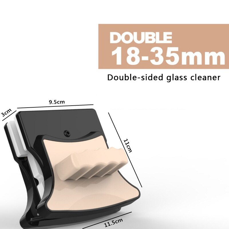 3-35MM Glas Reiniger Doppel-schicht-ebene Starke Magnetische Abwischen Fenster hochhaus Reinigung haushalt Werkzeug Pinsel Schaben: 18-35MM