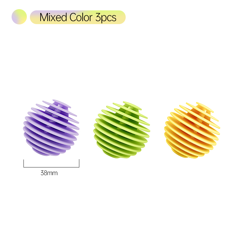 Bola de lavandería reutilizable, Bola de limpieza de pelo de ropa de silicona, bola de lavandería suave antienvoltura, bolas secadoras para lavadora doméstica: Marfíl