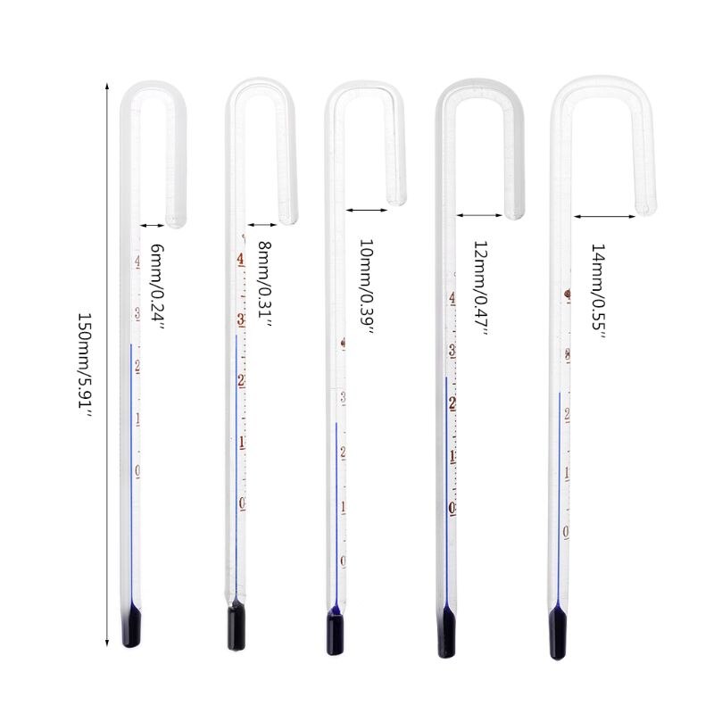 Aquarium u-vormige hangende glazen thermometer temperatuurmeter aquarium