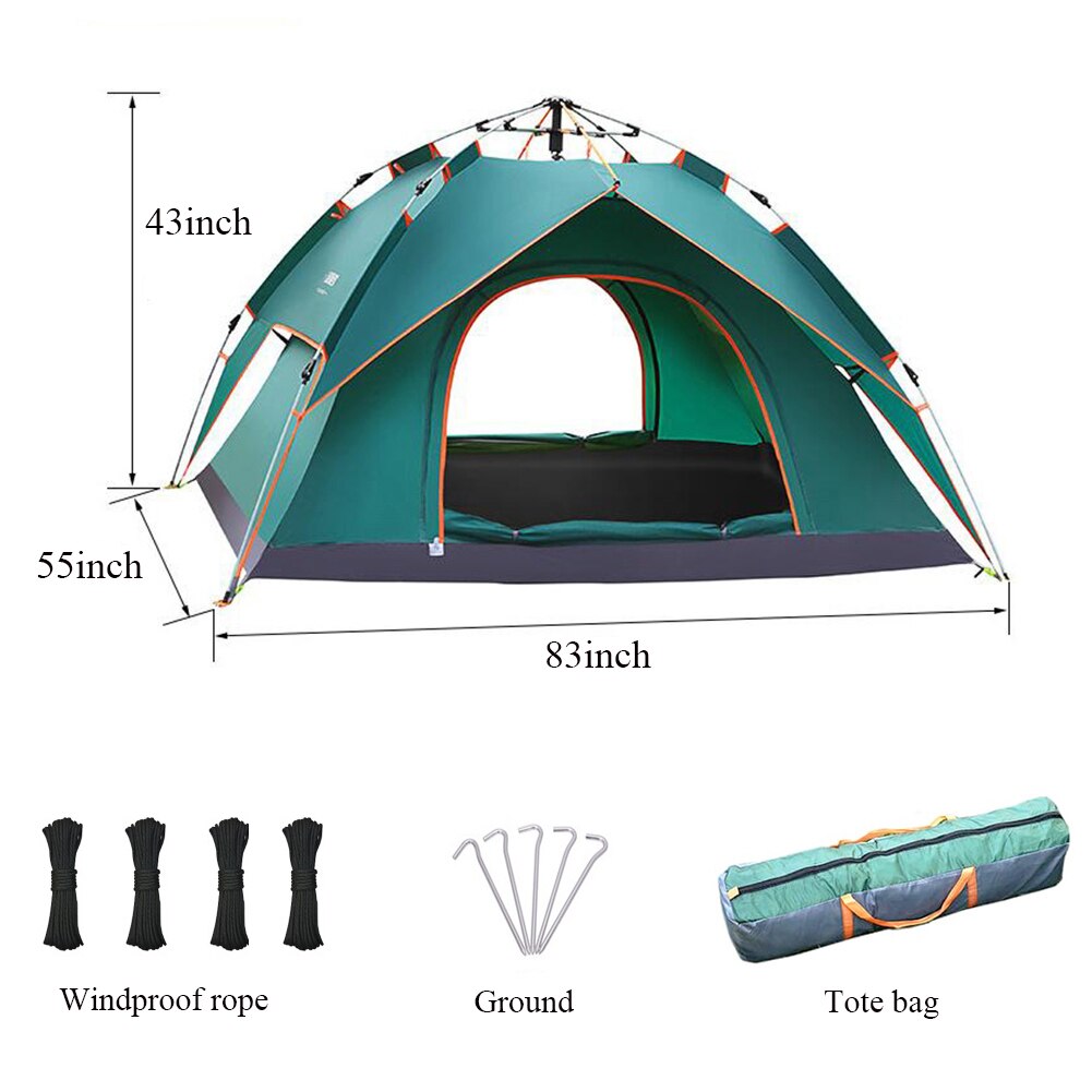 Outdoor Tent Waterdicht Anti-Uv Bijdraaien Up Tent Outdoor Camping Wandelen Bergbeklimmen Tent Goede Handig Gereedschap