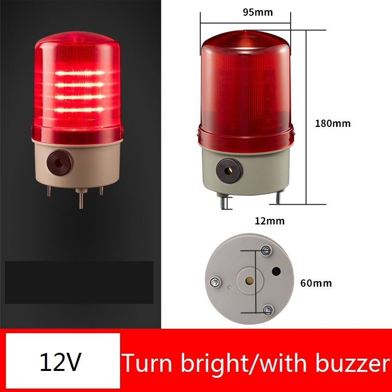 Lte -1101j geluidslicht waarschuwingslicht 12v 24v 220v afstemmingslicht waarschuwingslicht led-lamp klein knipperlicht beveiligingsalarmlicht: 12v zoemers