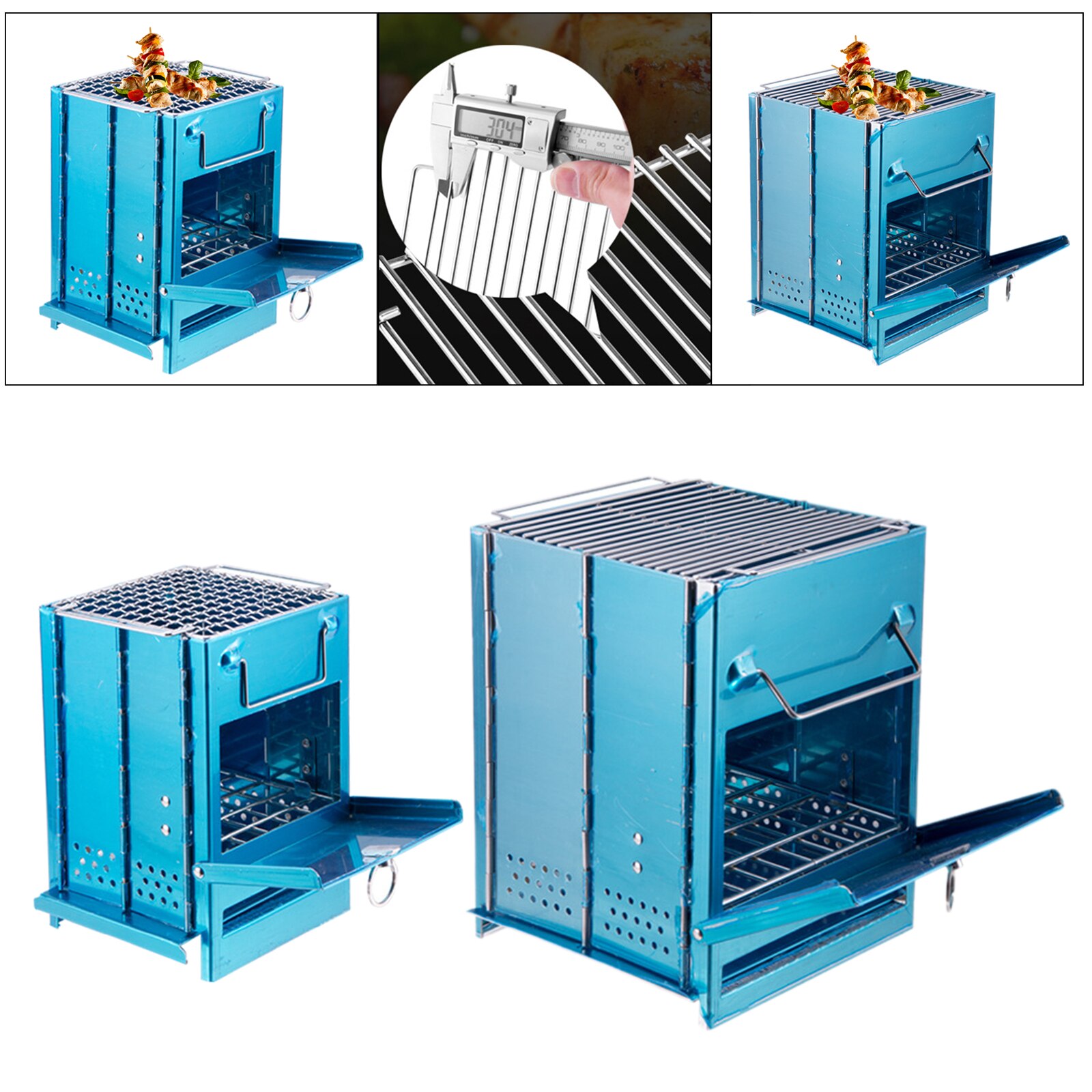 Wood Burning Stove Charcoal Burner Cooker Picnic Hiking Outdoor Cooking