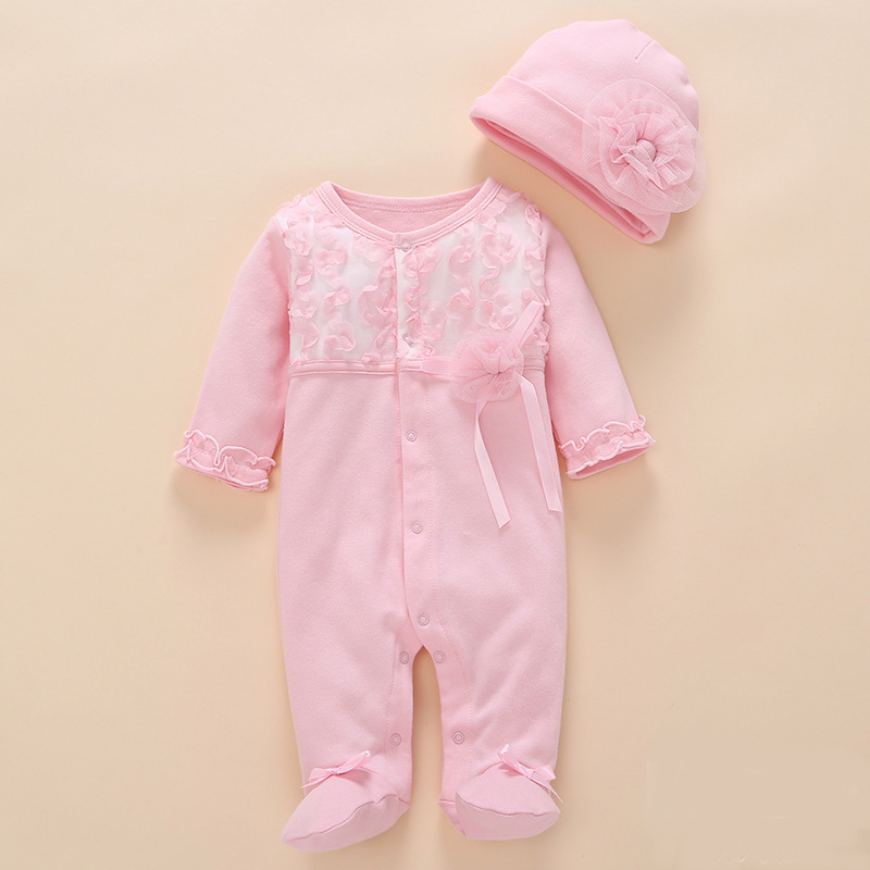 Pasgeboren Baby Meisje Kleding 0 3 Maanden Romper Zomer Katoenen Jumpsuit Schoeisel Rompertjes Leuke 0 3 6 Maanden Baby meisje Kleding: pink / 3M