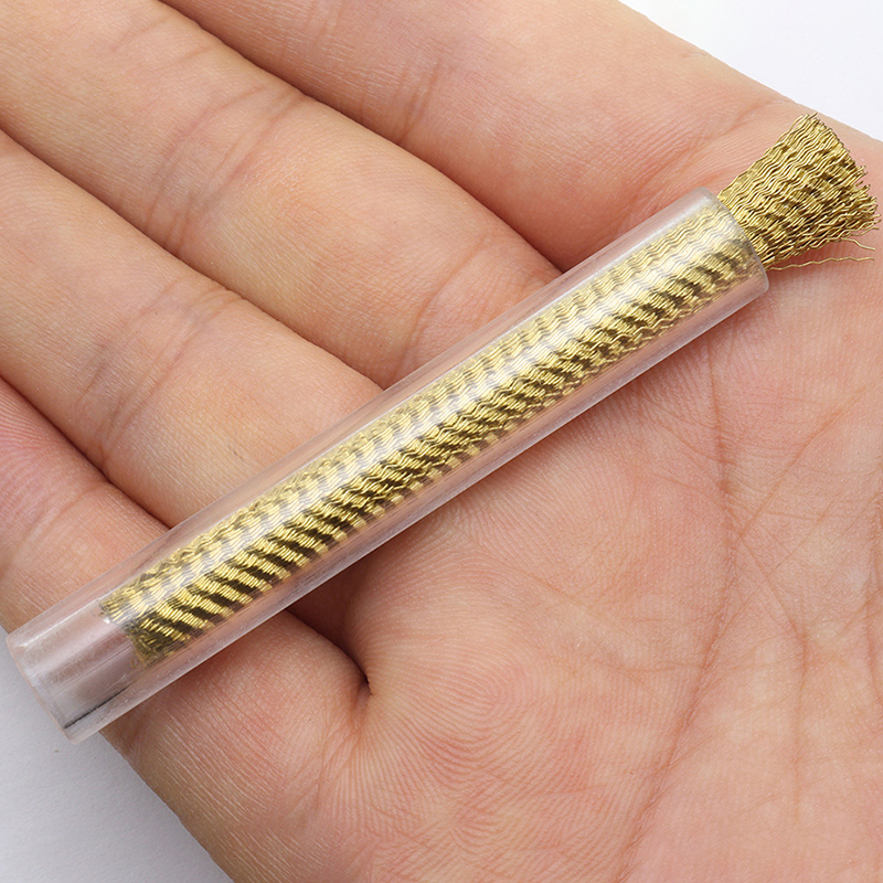 Koperen polijstschijven, roestverwijderende polijstcups, borstels voor nagelkunst en manicure, geurloze reinigingskoperen bits.