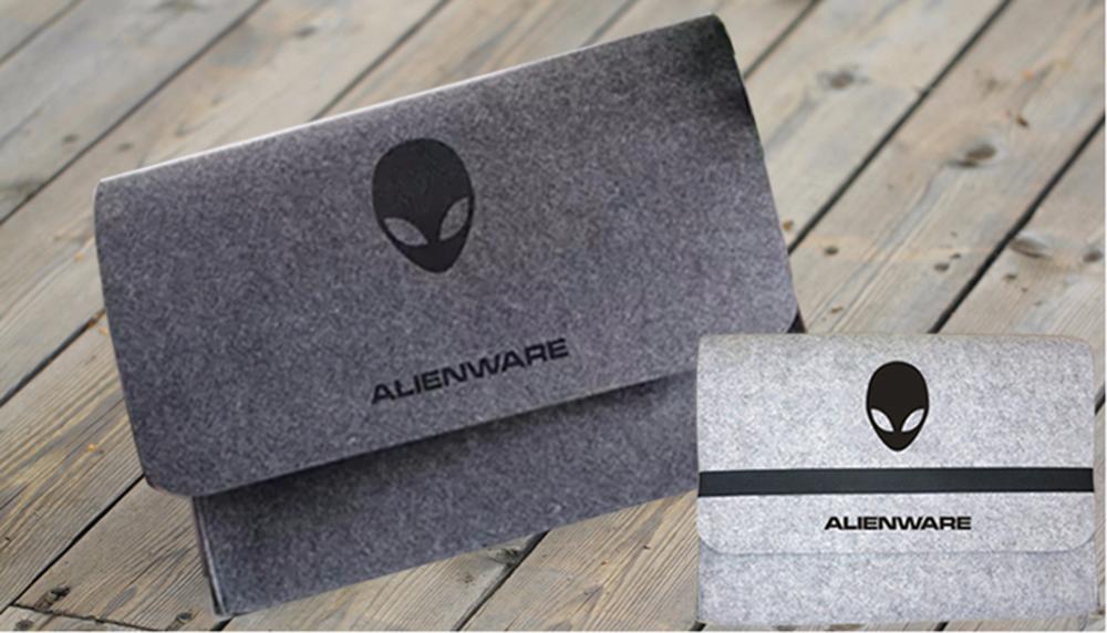 Filt klut ull klemme bag koffert konvolutt sett tralleveske beskyttelse til alienware 18/17/15/14/13 tommer