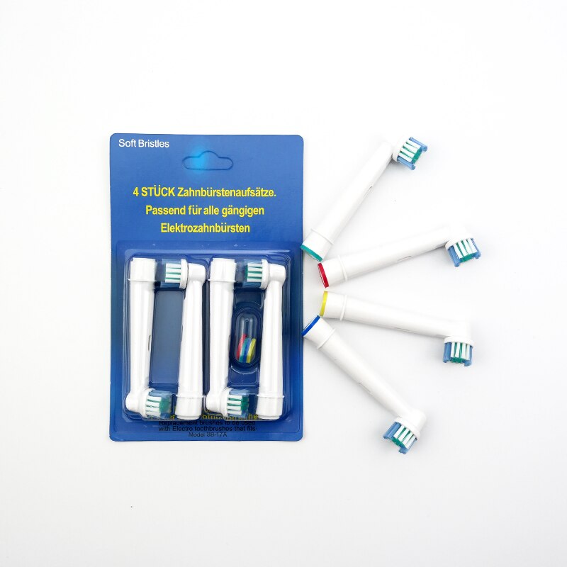 4 Stuks Elektrische Tandenborstel Heads Voor Oral B SB-17 Pro-Gezondheid Stadia Interclean Wit Schoon 3D Excel Professionele