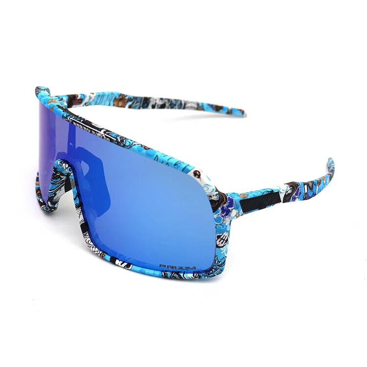 Sport Polarisierte Sutro Radfahren Brille Radfahren Brille Männer Frauen bike Gläser UV400 Radfahren sonnenbrille 3 Objektiv: flowerBlue