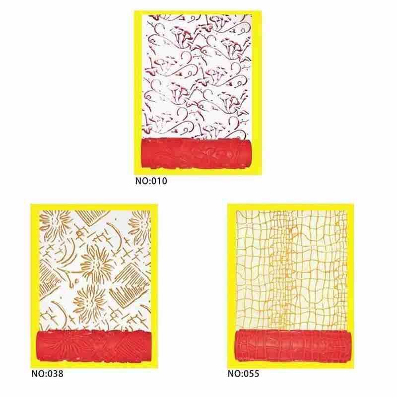 7 Inch Reliëf Huid Schilderen Roller Met Voor Muur Patroon Roller Handvat Verf Decoratie Eempaistic Flo O1I6