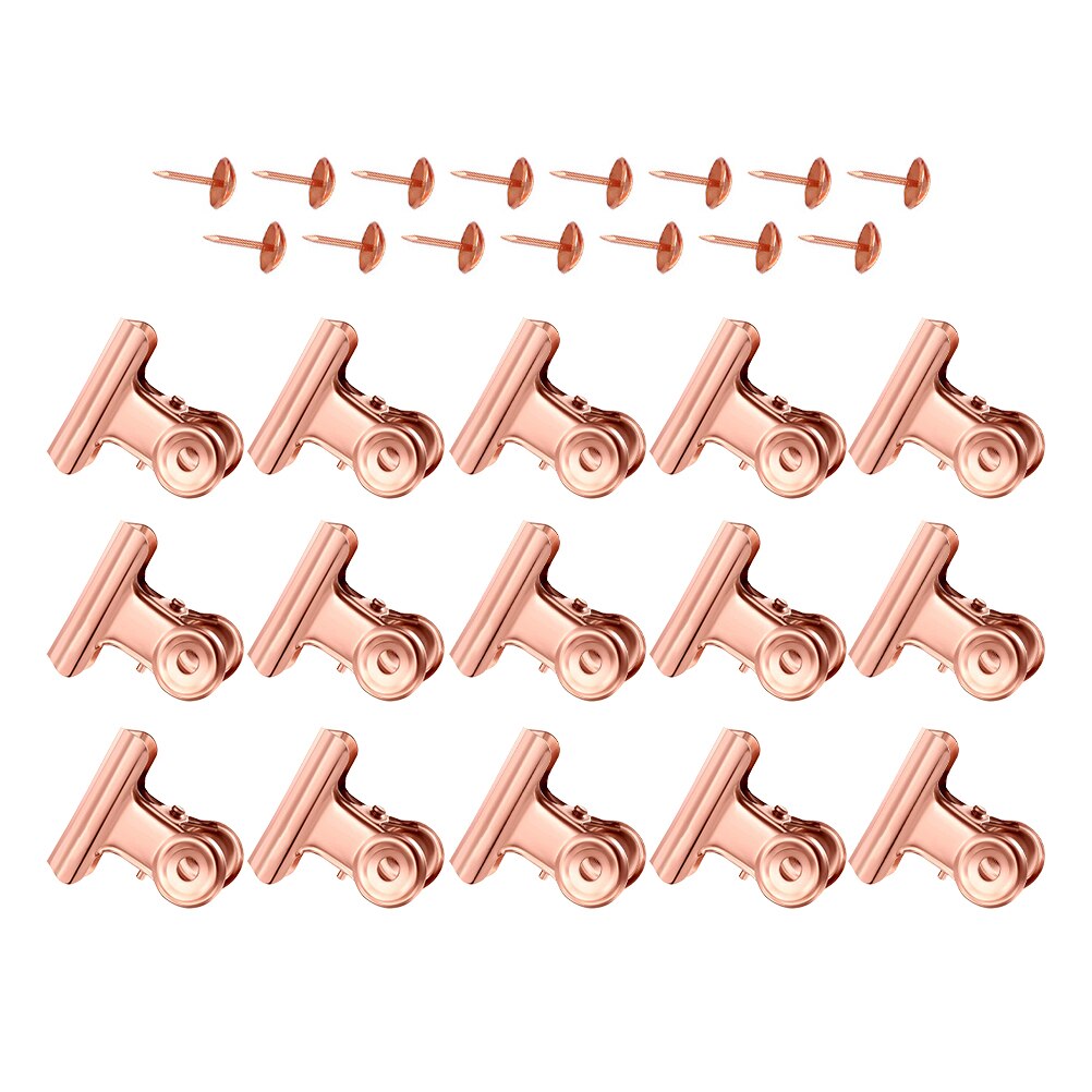 1 Set Papier Klemmen Ijzer Bestanden Clips Documenten Clips Ijzer Bestand Klem Punaise Kit