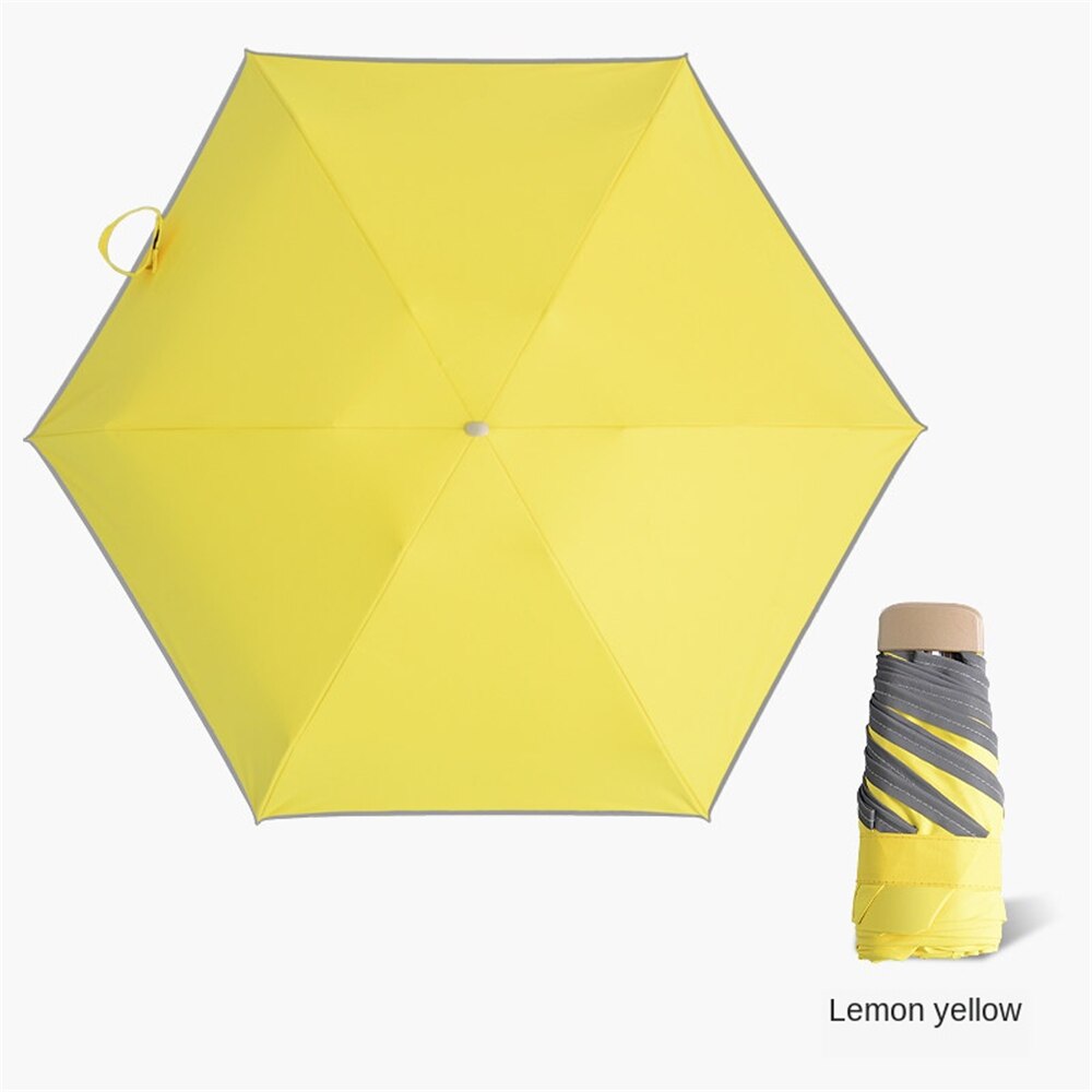 B-LIFE Travel Umbrellas for Women Sun Umbrellas Compact Umbrellas for Rain and Wind with Met Water Begin Bloom and One Hand Open: Yellow