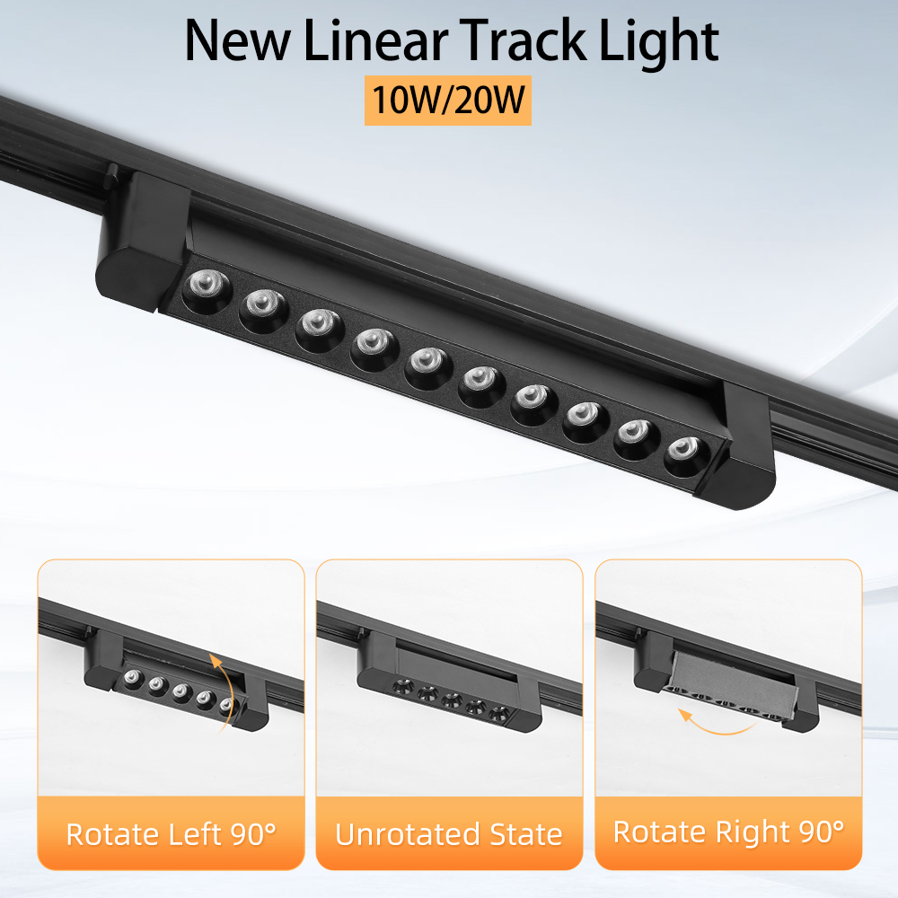 Plafoniera a binario a led 110V 220V Luci di illuminazione su binario 10W/20W Faretti per illuminazione a soffitto per la cucina domestica Camera da letto