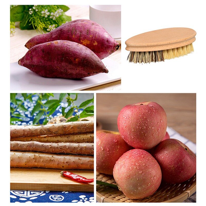Di Palma da cocco Patata pelapatate Frutta Verdura Spazzola per La Pulizia facile Spazzola di Pulizia Carota Zenzero Pelapatate Da Cucina gadget