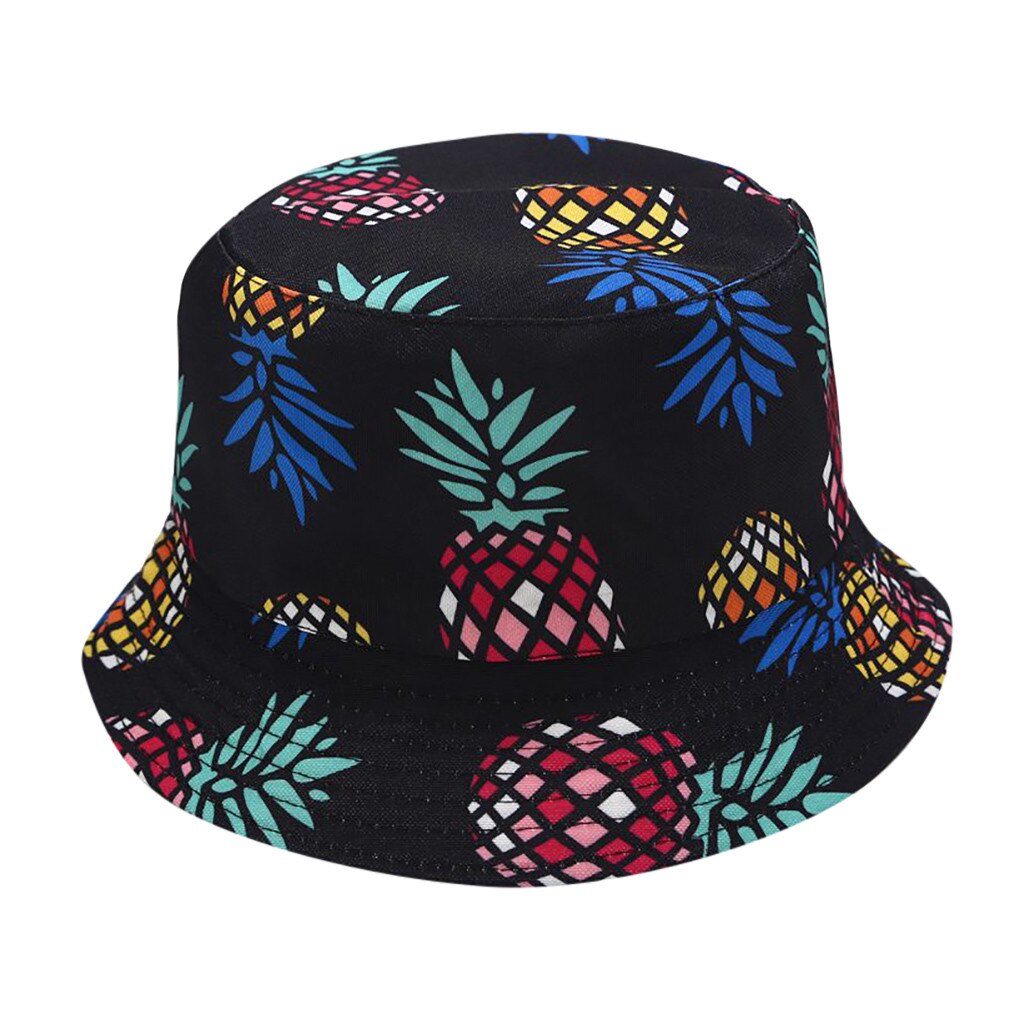 Emmer Hoed Zomer Mannen En Vrouwen Fruit Print Dubbelzijdig Opvouwbare Visser Hoed Emmer Cap Sombrero De Pescador Para hombre #30: E