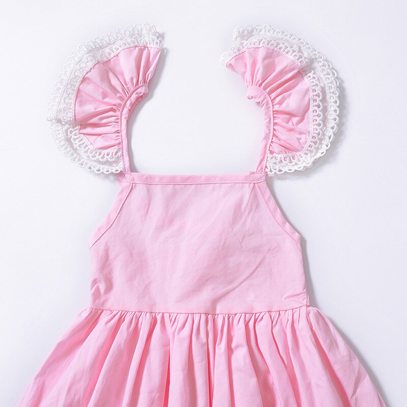 EACHIN dziewczyny sukienki koronkowe haftowane drukowane patchworkowa sukienka księżniczka sukienka dzieci letnia odzież codzienna dziewczynek Sundress