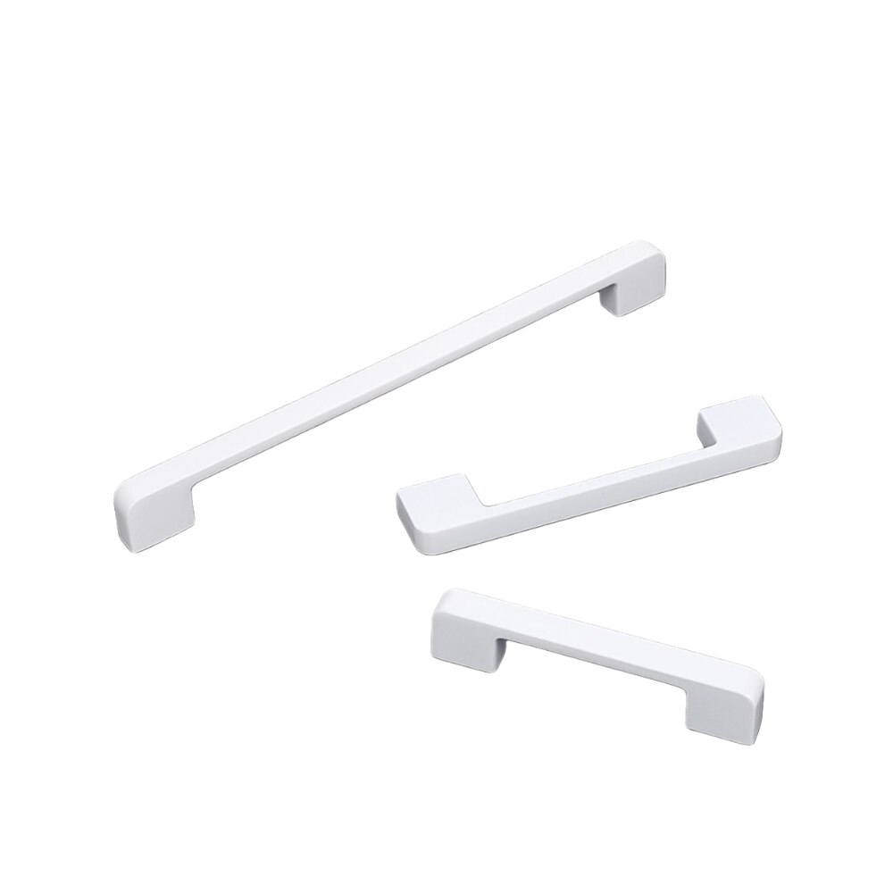 96mm 128mm 160mm 192mm Modern White Aluminum Alloy Cabinet Drawer Knobs Handles Kitchen Wardrobe Pulls Handles for Furniture