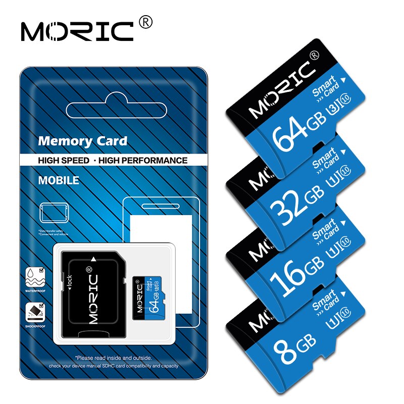 100% Original Moric Micro SD tarjeta SD/TF tarjeta Flash tarjeta de memoria Class 10 64GB 128GB 256GB 1 GB 2GB 4GB 8GB 16GB 32GB