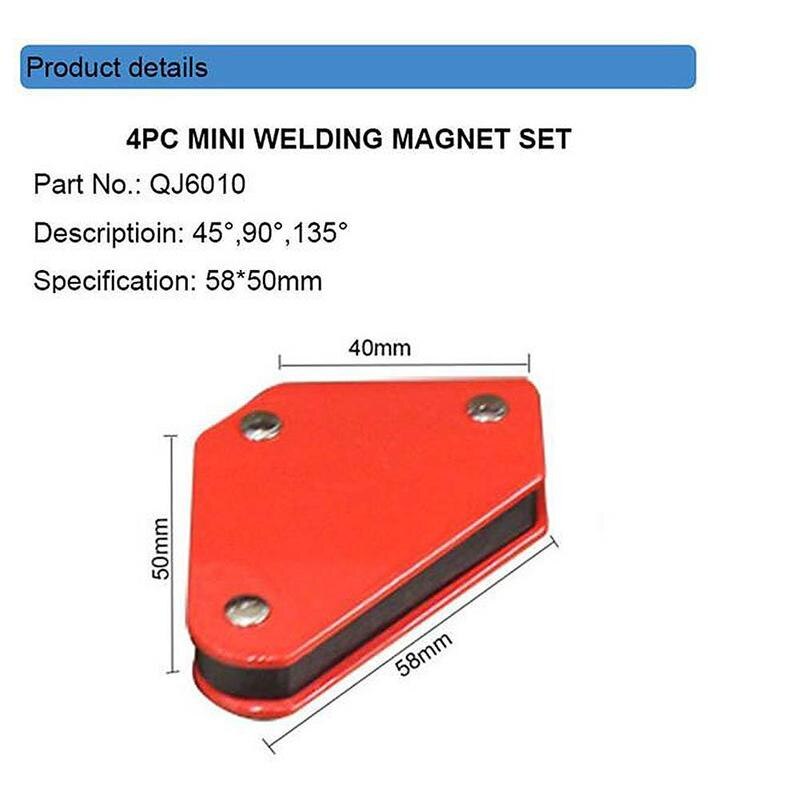 4 Pcs/set Mini Triangular Welding Locator Magnetic S Angles Locator Adjustable Soldering Tools Multiple Without Angle Fixed H3G2