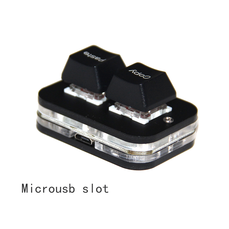 Copy Paste Keyboard Mini Office Shortcut Keypad Mechanical White / Black 2 key keyboard for Word Excel PPT Windows Laptop PC