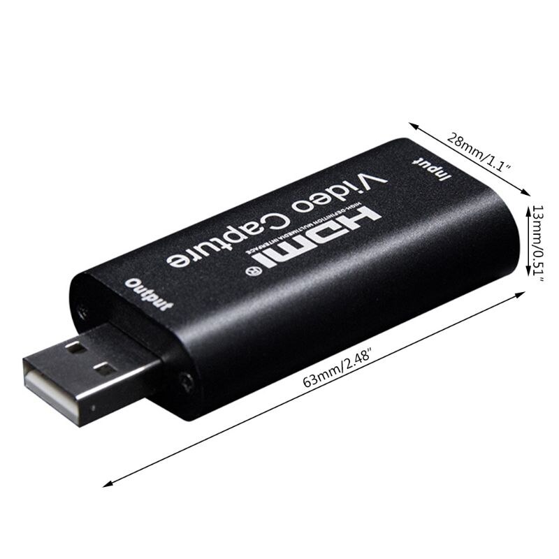 Mini video capture card usb 2.0 hdmi-kompatibel video grabber optageboks til  ps4 spil dvd
