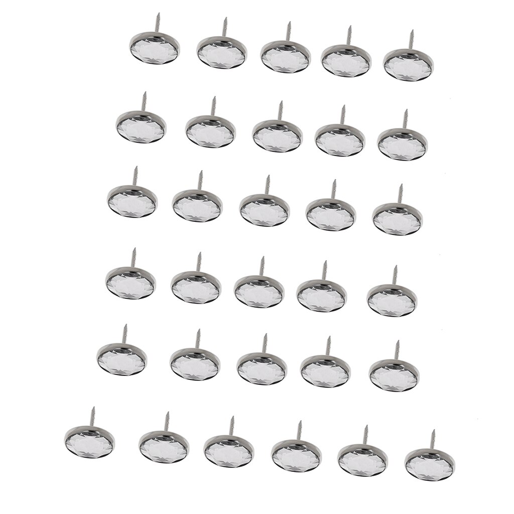 25 Stuks 20 Mm/22 Mm Crystal Bekleding Knoppen Sofa Hoofdeinde Knoppen Nail Kopspijkers Decor Voor Lederen Bedden Meubels diy Craft Supplies