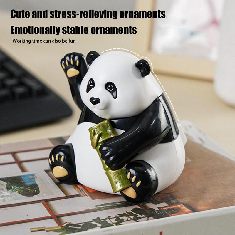 Panda-Figuren, niedlicher Karikatur-Panda-Bär, Solarspielzeug, Armaturenbrett-Figuren, Schreibtisch-Schaukel-Statuen, Panda-Schreibtisch-Zubehör, Bommel-Tänzerin