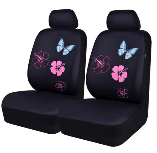 Auto-Pass Universele Auto Stoelhoezen Vlinder Cover Voor Auto 'S, Suv Auto Interieur Accessoires: Front Two Cover Pink