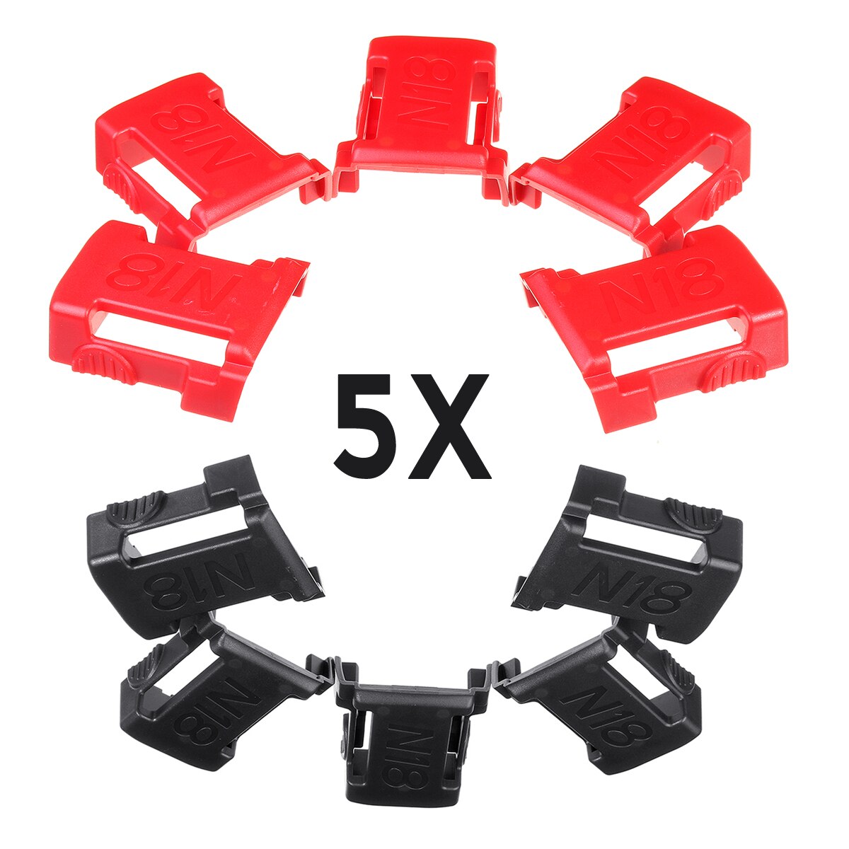 ABS 1/5Pcs Battery Mounts 3D Printed For MILWAUKEE M18 18V Storage Holder Shelf Rack Stand Slots Battery