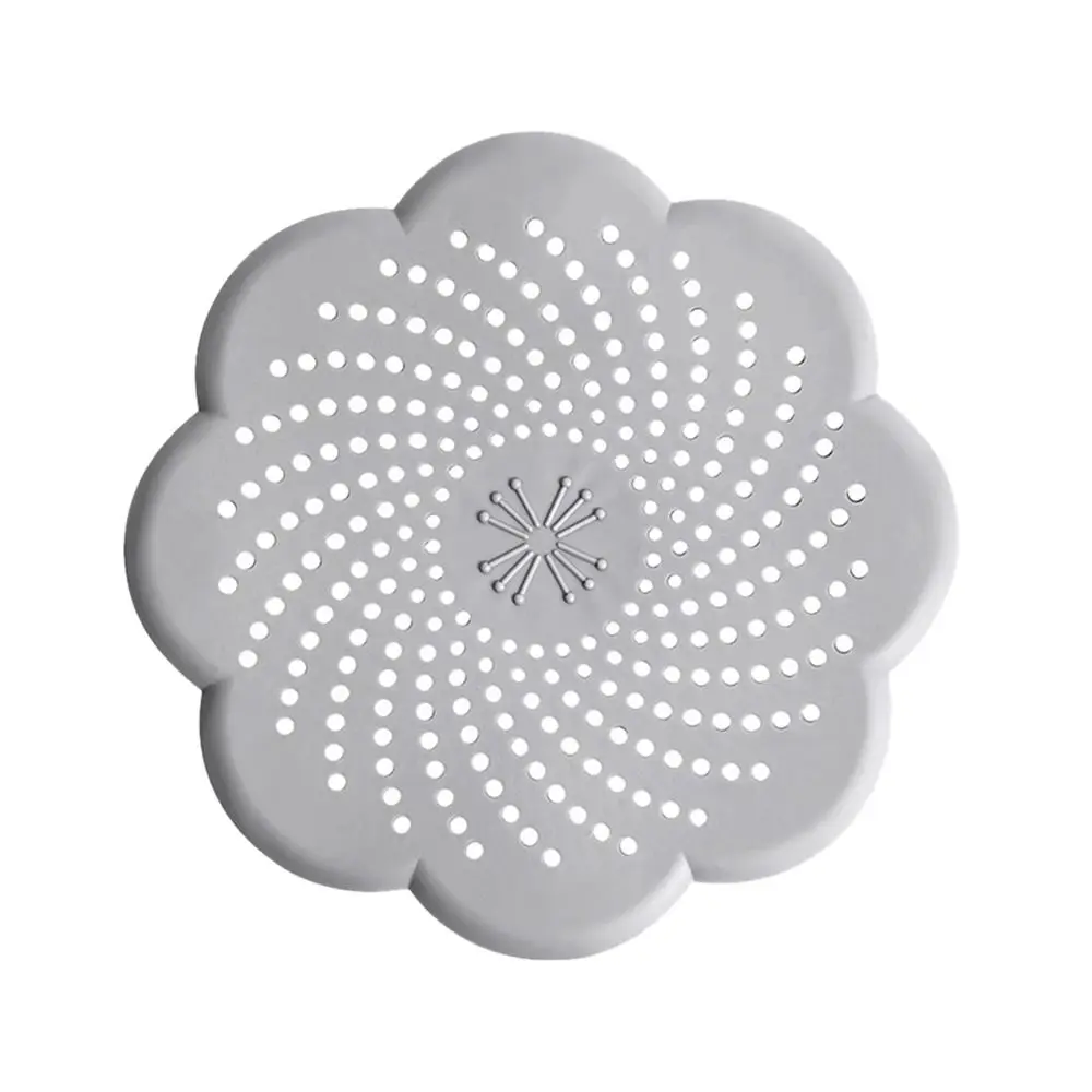 Drenaje de suelo de goma para ducha, tapón de goma duradero para el fregadero del baño, Colector de pelo, Protector de desagüe para bañera: Negro