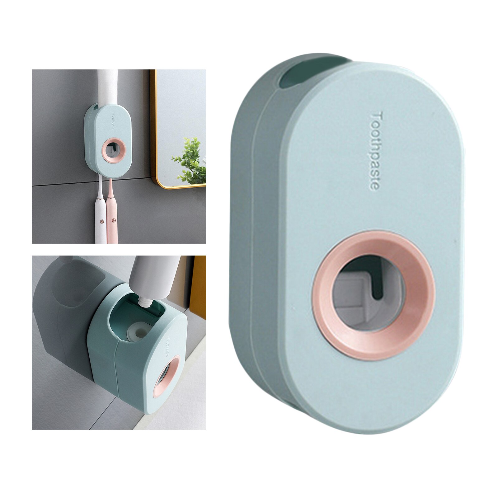 Adhesive automatic toothpaste squeezer wall-mounted toothpaste dispenser tooth brush holder rack wall stick toothpaste squeezer