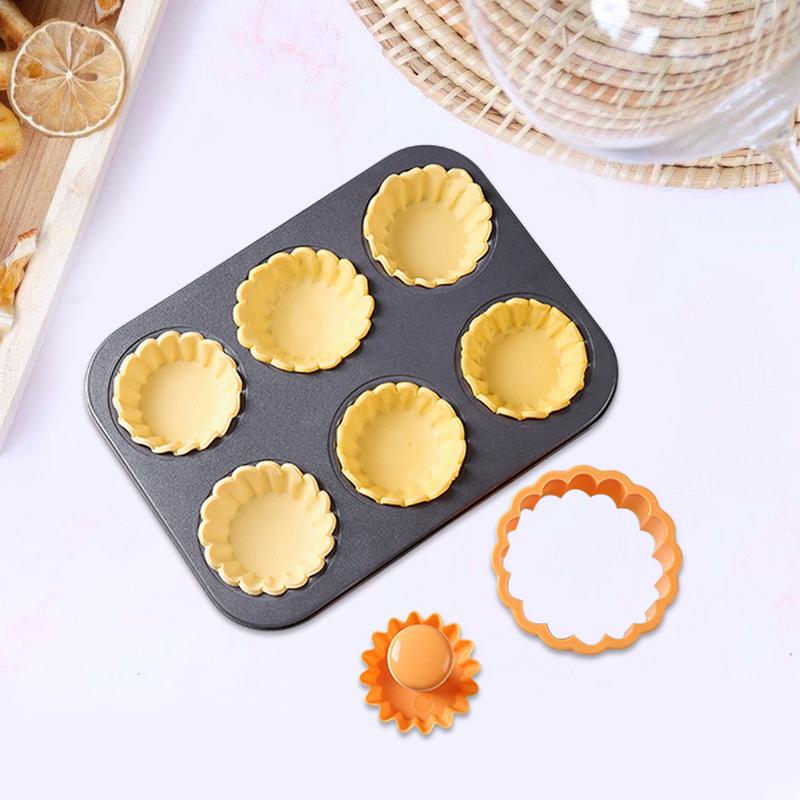 Pastry Dough Tart Tamper Kit Fruit Pie Maker Non Stick Food Safe Reusable Removable Cake Pastry Baking Tool For Egg Tart Making