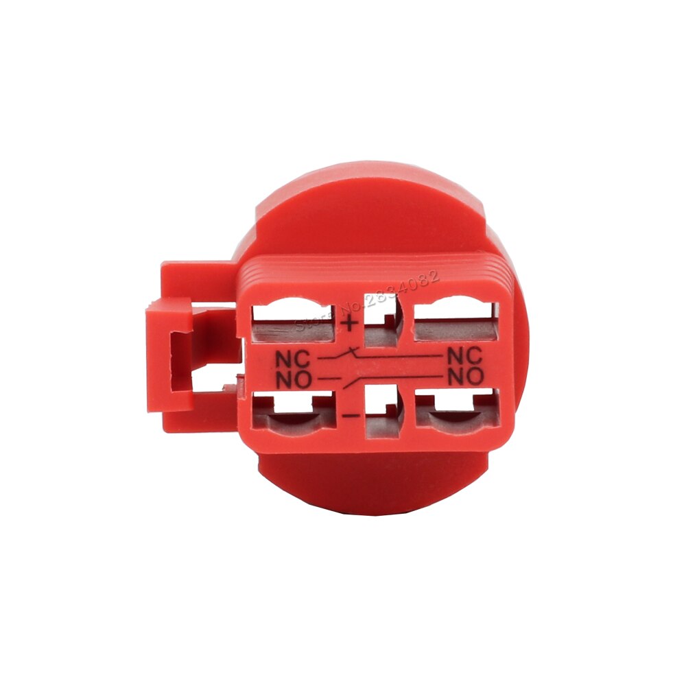 22mm 25mm Metal Push Button Switch Plug Connector Socket Spring terminal DIY 6 pins Connector