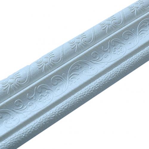 230cm 3D Self-Adhesive Skirting Sticker Foot Line Wall Decal Background Decor Waterproof wall stickers wall paper наклейки: Light Blue