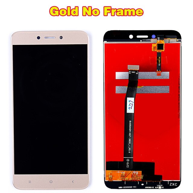 Écran tactile pour Xiaomi Redmi 4X LCD affichage numériseur assemblée 100% testé 5.0 pouces 1280x720 cadre pour Xiaomi Redmi 4X LCD: Gold Without Frame