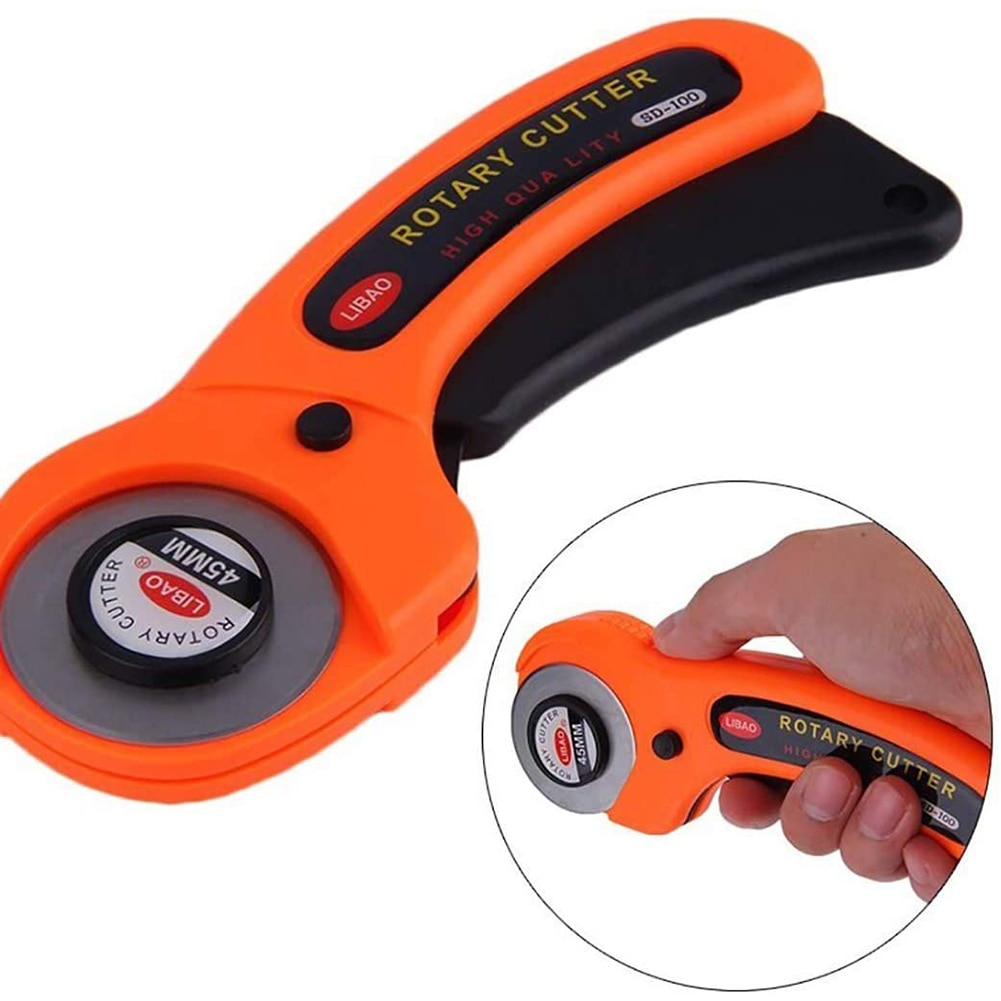Leather Craft 45mm Rotary Cutter Leather Cutting Tool Fabric Cutter Circular Blade DIY Patchwork Sewing Quilting Fit Cut