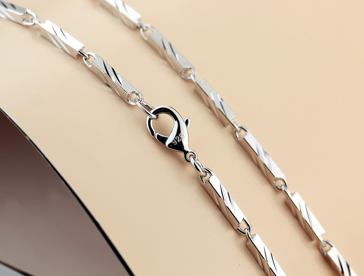 925 Sterling Zilveren Heren Ketting Patroon Graveren Solid Silver Chain Chic Mannen Sieraden Party Accessoires Niet vervagen