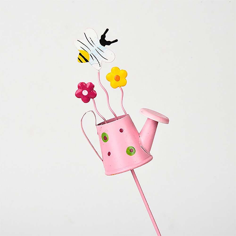 Crafts DIY Flower Pot Painted Tin Bucket Cute Metal Watering Can Picks Plants Outdoor Micro Landscape Decoration Miniature