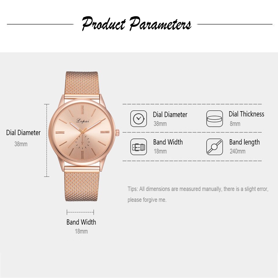 Lvpai Brand Ladies Wrist Watch Luxury Silver Silicone Strap Dress Quartz Clock Simple Silver Bracelet Watches