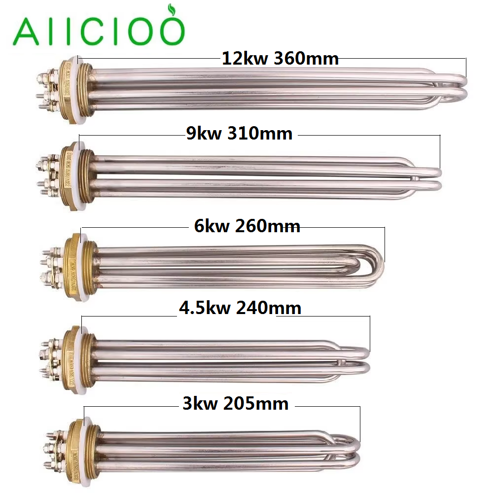220V Heating Element 1.5"BSP Thread Electric Heater for Water Boiler DN40 47mm 220v/380v 3KW 4.5KW 6KW 9kw 12KW