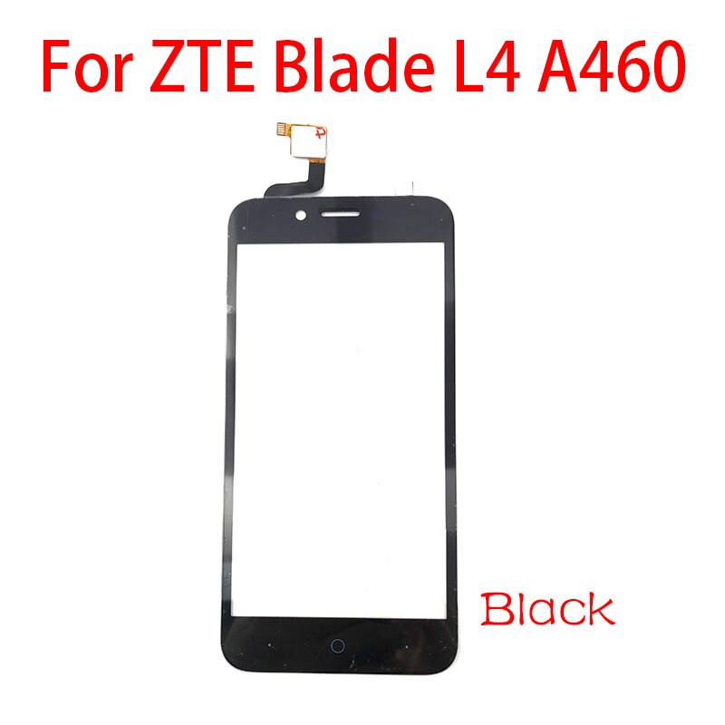 Panel de lente de vidrio exterior con Sensor de Digitalizador de pantalla táctil para ZTE Blade L2 L3 L4 L5 Plus: L4 Black