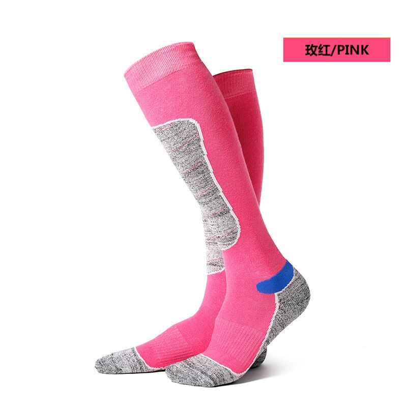 Women Outdoor Athletic Wear Skiing Socks Under Knee High Sports Socks Snowboarding Hiking Socks Thick Cotton Thermal Gym Socks