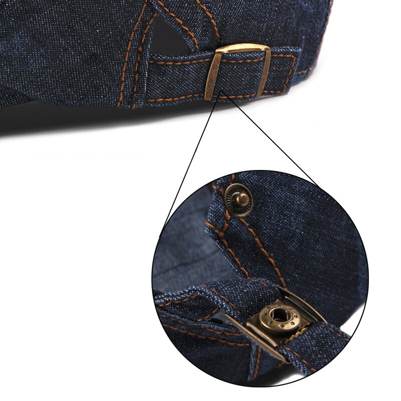 [AETRENDS] Newsboy Cap Beret Hats for Men Denim Caps for Driving Outdoor Activities Z-6593