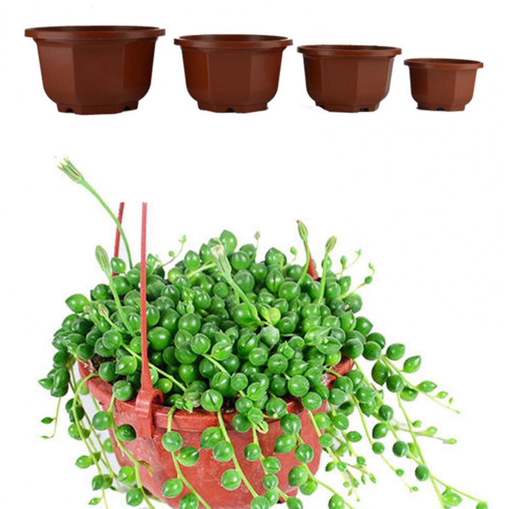 Panier de jardinière suspendu en plastique, Pots de fleurs de jardin pour plantes d&#39;intérieur et d&#39;extérieur succulentes, avec crochet