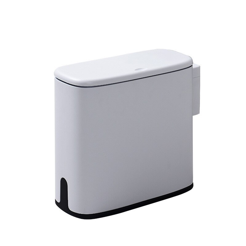 Nordic prullenbak ovale badkamer afvalbak plastic vuilnisemmer keuken toilet slaapkamer kantoor prullenbak met vuilniszakhouder: Lichtgrijs